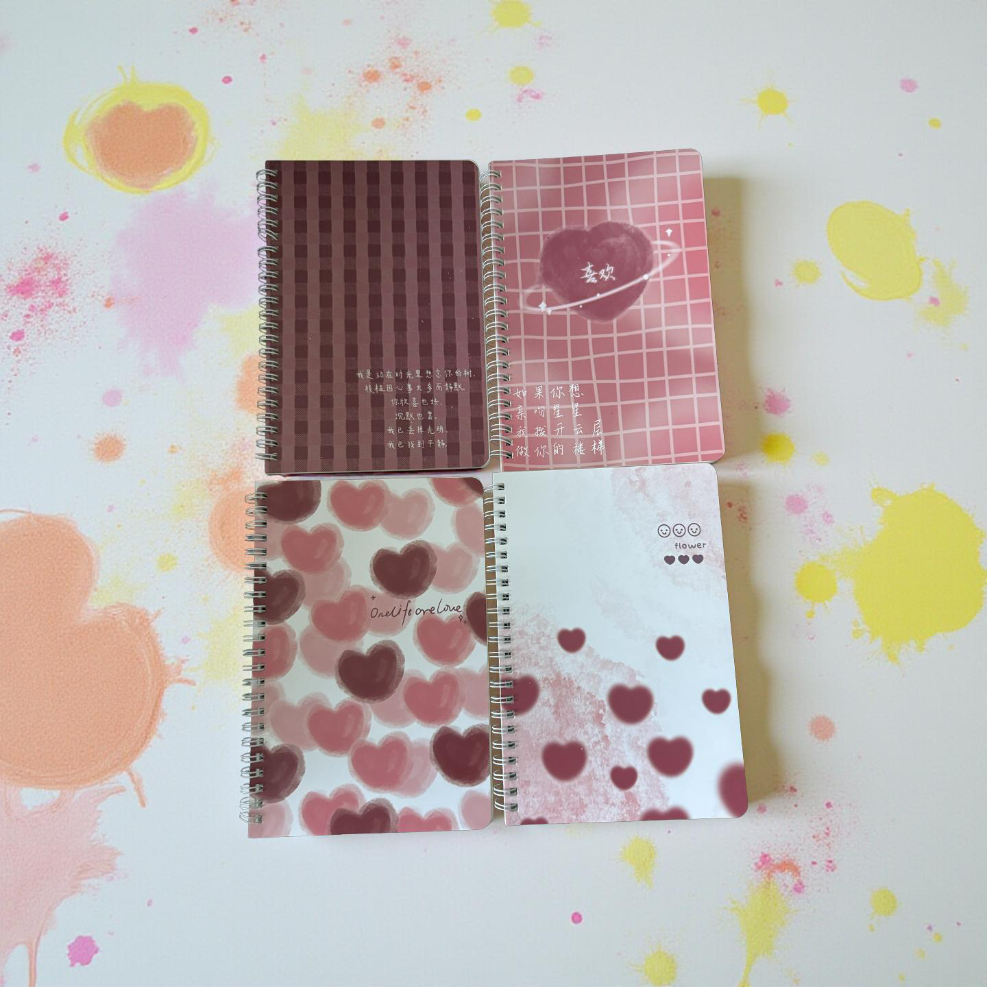 A selection of A5 notebooks.