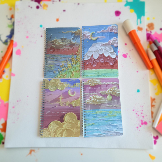 A selection of A5 notebooks.