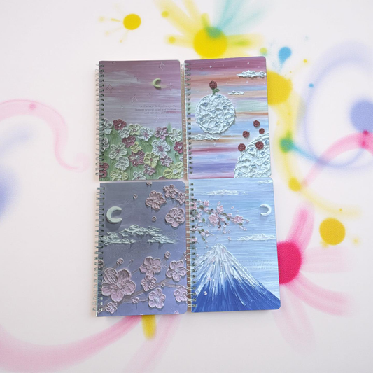 A selection of A5 notebooks.